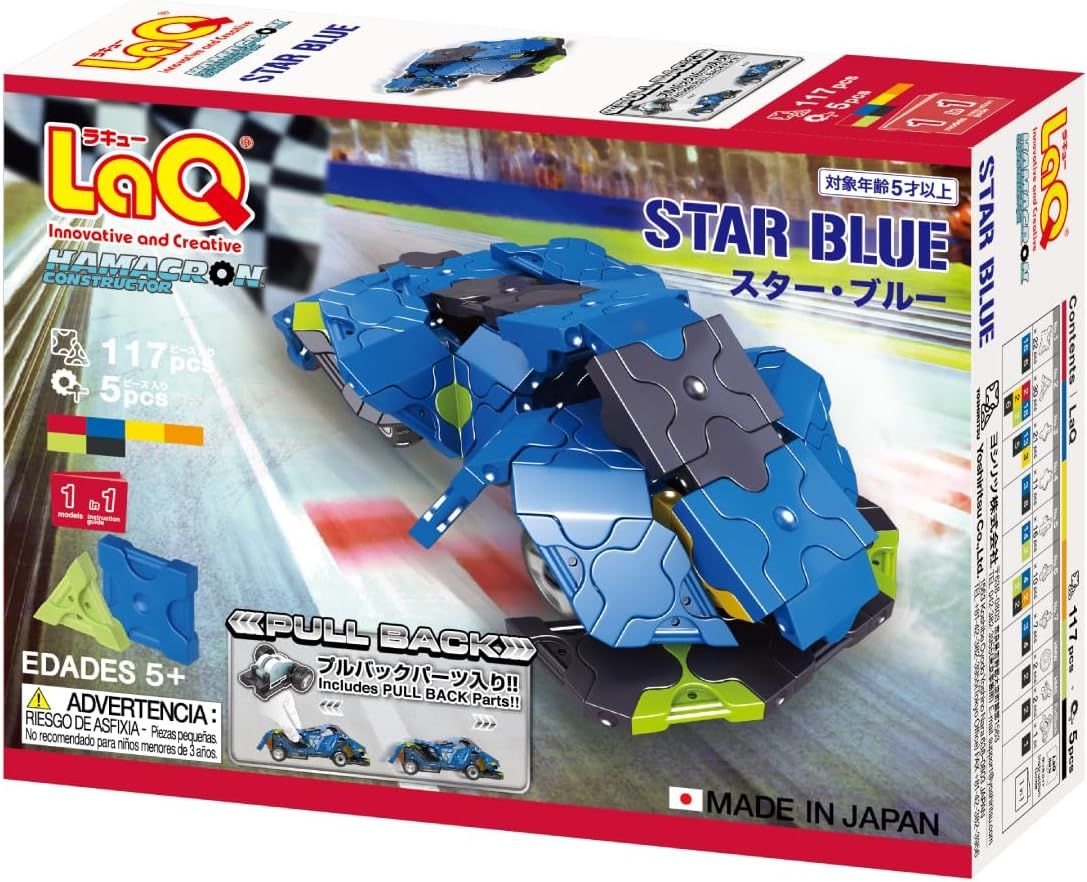 LaQ迴力車/ 藍星/ 117pcs+5pcs