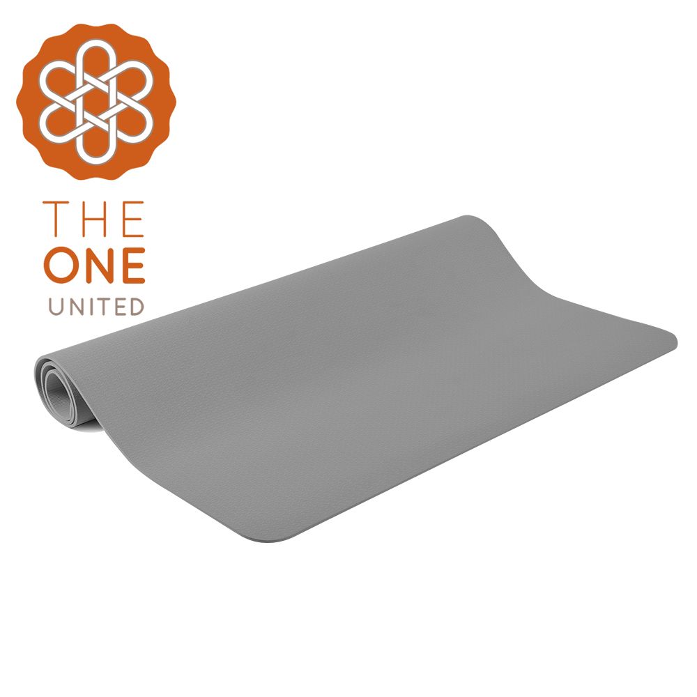 【The One】環保TPE特長特寬瑜珈墊 8mm(三色任選)/ 灰色