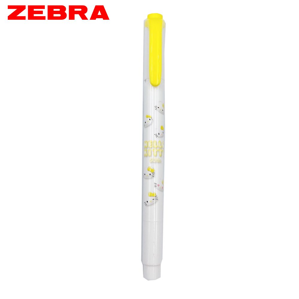 ZEBRA MILDLINER雙頭柔性螢光筆/ HELLO KITTY 50週年限量版/ 檸檬黃