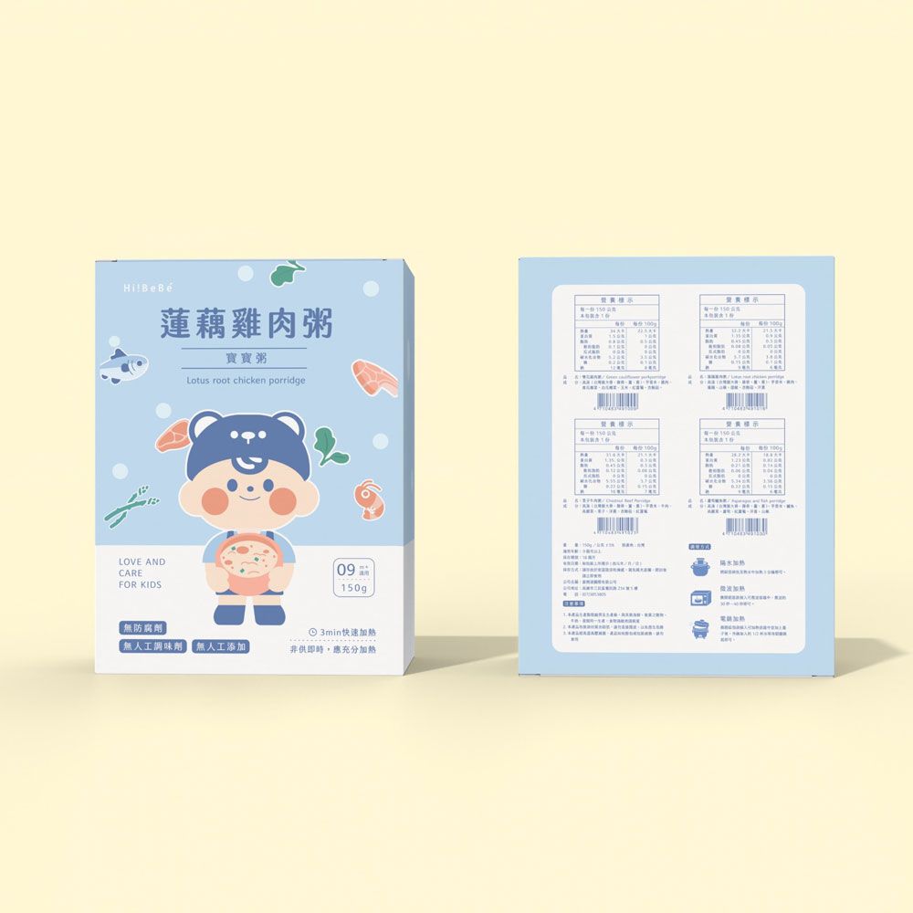 HIBEBE 常溫大寶寶粥系列-蓮藕雞肉粥 (4入/盒)