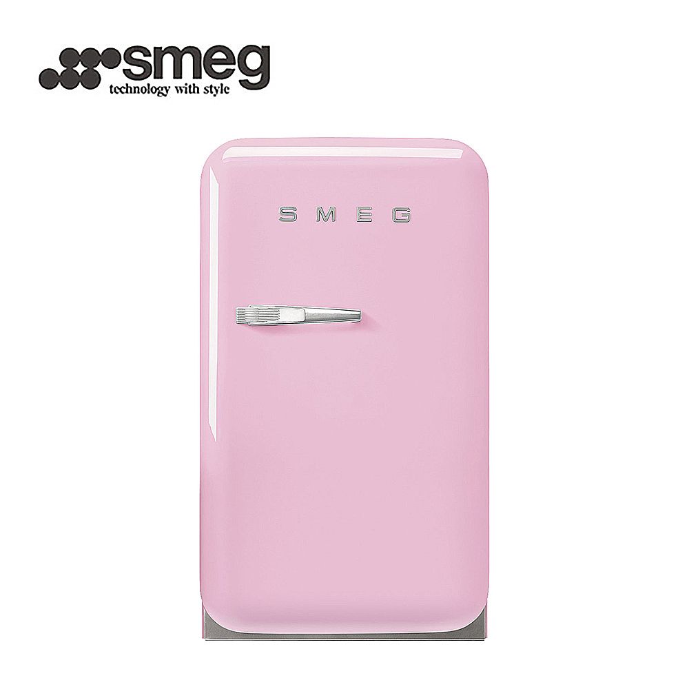 【SMEG】義大利彩色復古迷你冰箱34L-粉紅色(FAB5RPK3TW)