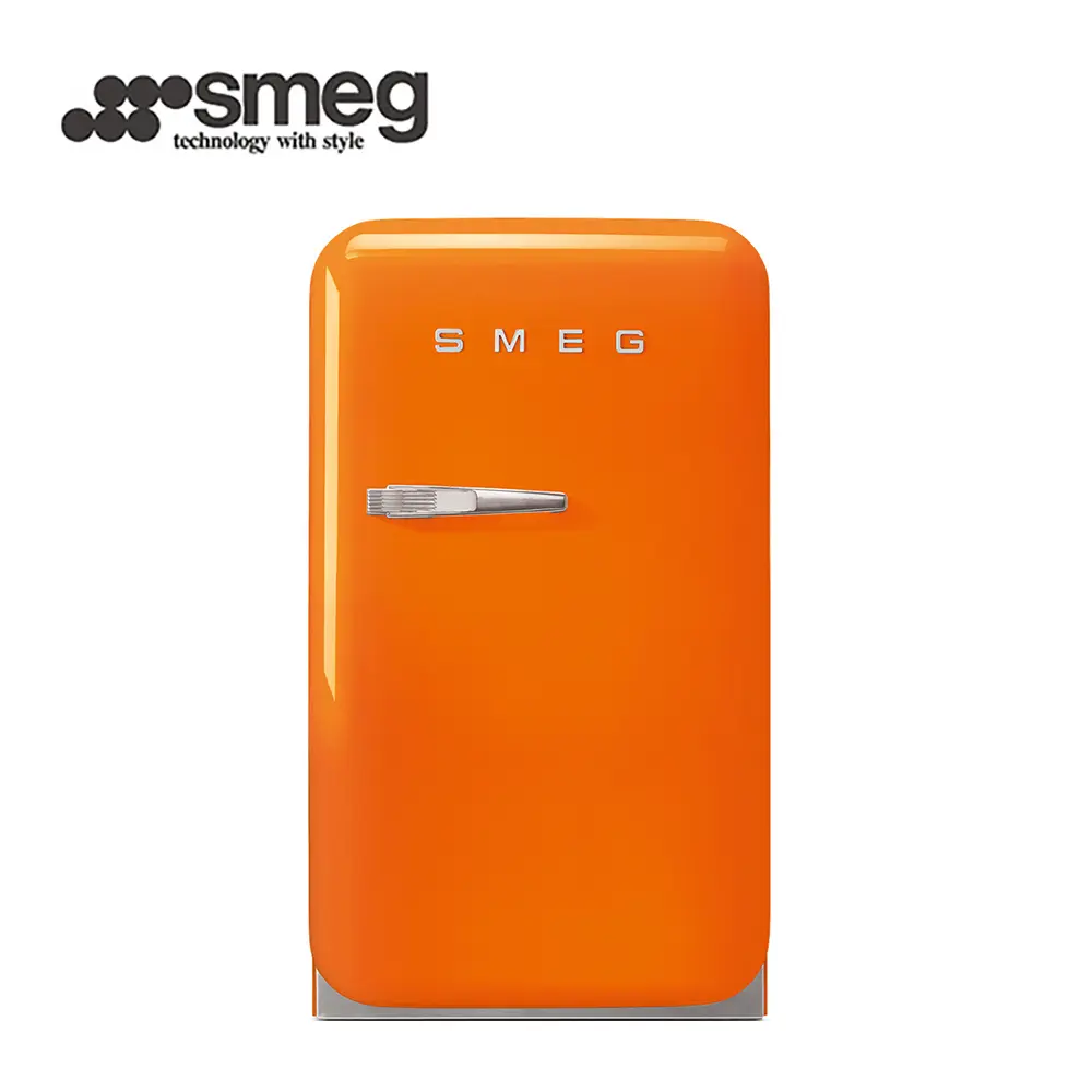 【SMEG】義大利彩色復古迷你冰箱34L-閃酷橘(FAB5ROR3TW)