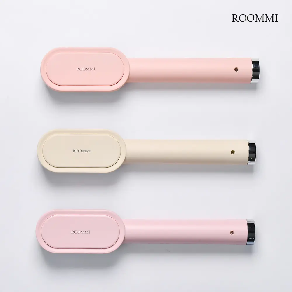 【Roommi】Glossy 電熱直髮梳/ 櫻花粉