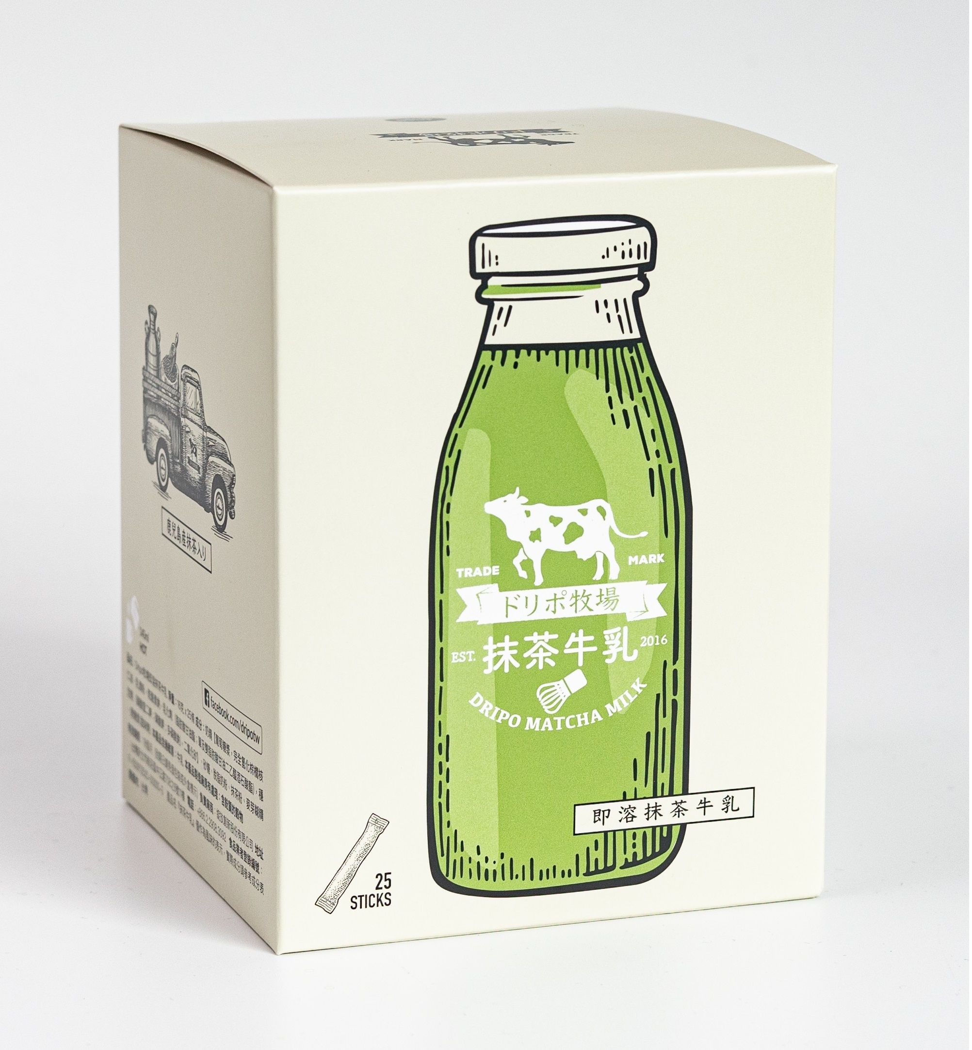 Dripo牧場即溶抹茶牛乳/ 25入