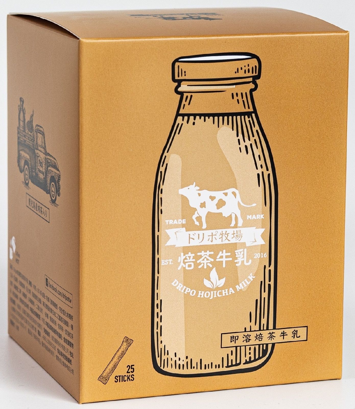 Dripo牧場即溶焙茶牛乳/ 25入