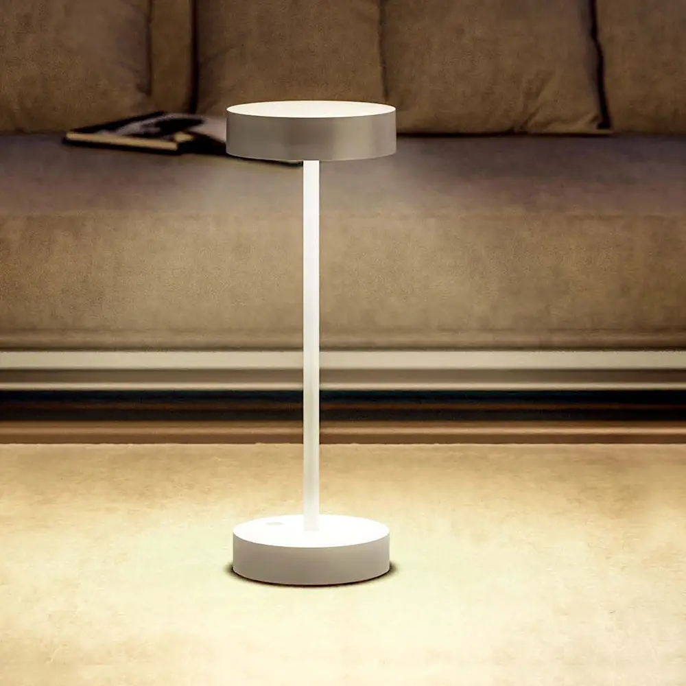 義大利UBIQUA Standy 極簡工業風USB充電式檯燈(大款)-多色可選/ 純白