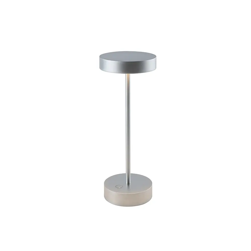 義大利UBIQUA Standy 輕奢工業風USB充電式檯燈(小款)-星河銀