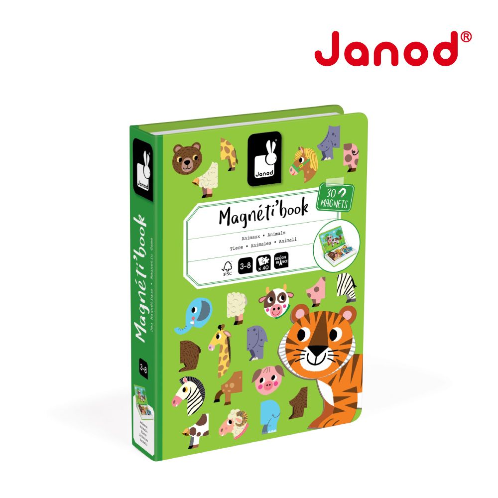 Janod磁鐵遊戲書/ 我的動物朋友
