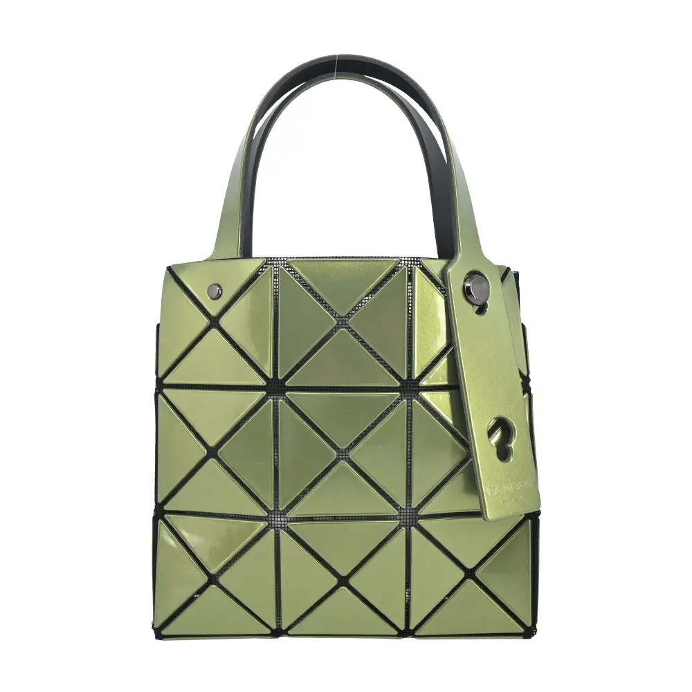 ISSEY MIYAKE 三宅一生 BAOBAO金屬光CARAT 3x3立體手提包(多色選)/平行輸入/ 綠
