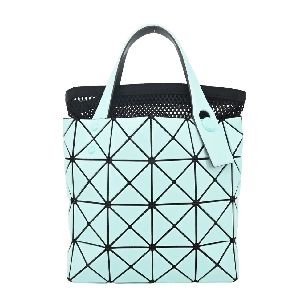 ISSEY MIYAKE 三宅一生 BAOBAO4x4皮革質感手提包(附可摺疊提袋)(多色選)/平行輸入/ 薄荷綠