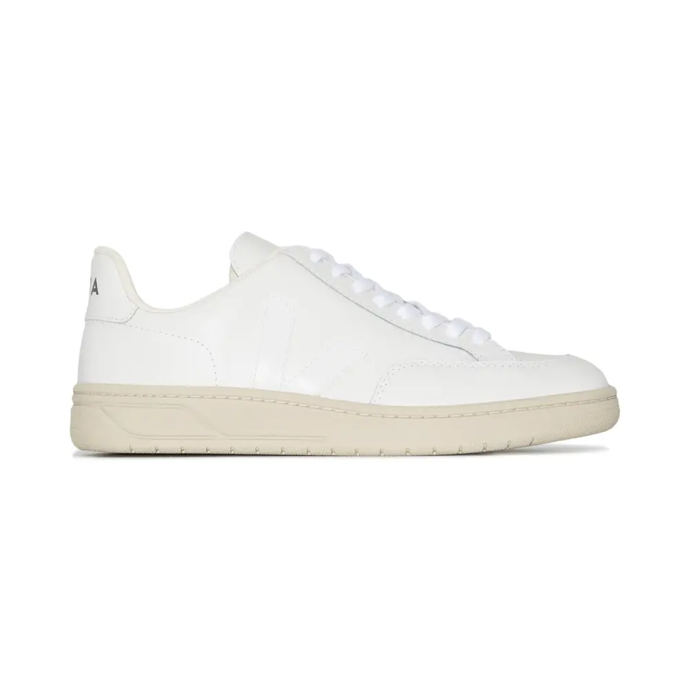 VEJA V-12牛皮休閒鞋 全白/ 45