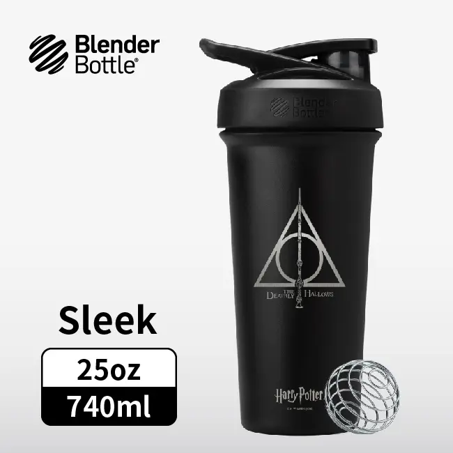 Blender Bottle Sleek按壓式不鏽鋼水壺/ 死神的聖物/ 25oz/ 740ml