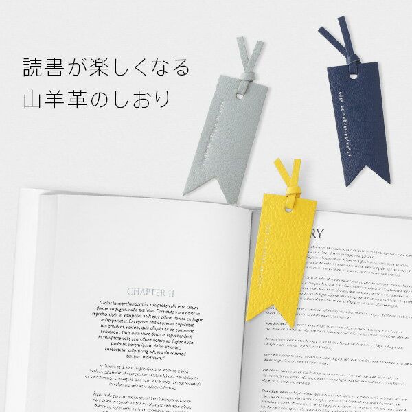 日本 SLIP-ON 法國山羊皮書籤/ French Goat/ 灰