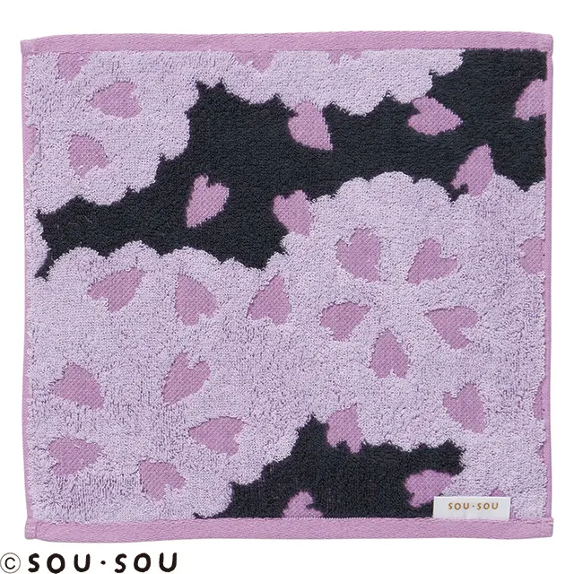 丸真 x SOU．SOU 迷你方巾/ 爛漫 夜桜