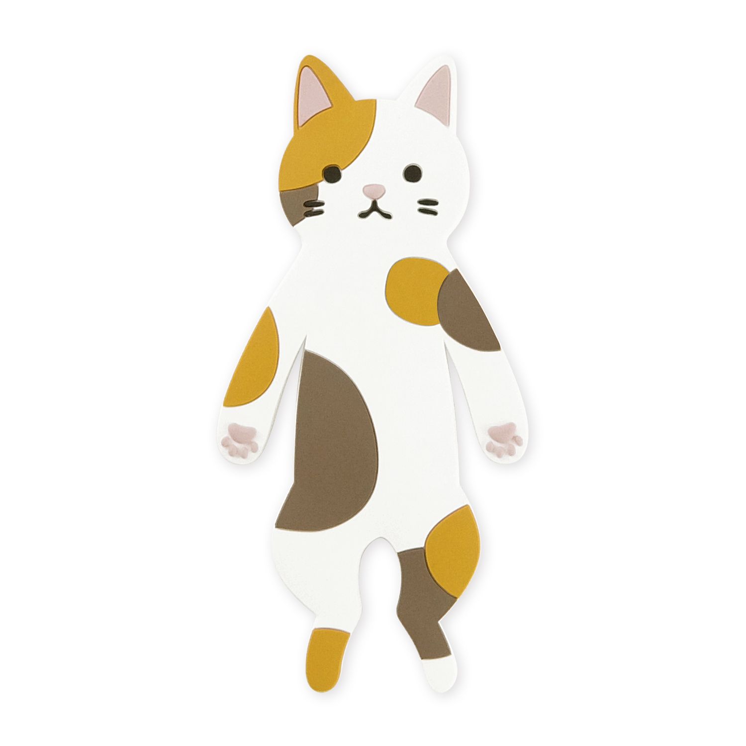 日本 TOYO CASE 無痕壁貼折手手腳交掛勾/ 02 Calico Cat
