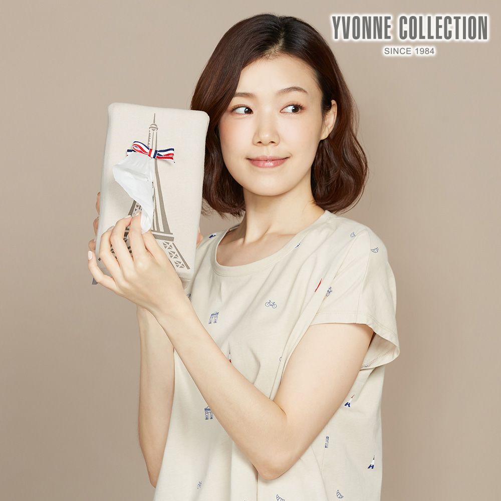 YVONNE COLLECTION巴黎鐵塔面紙套-奶霜杏