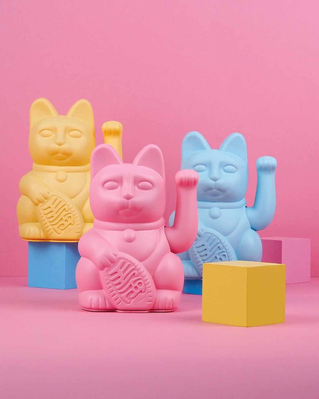 Diminuto Cielo 招財貓/ 18CM/ 淡粉