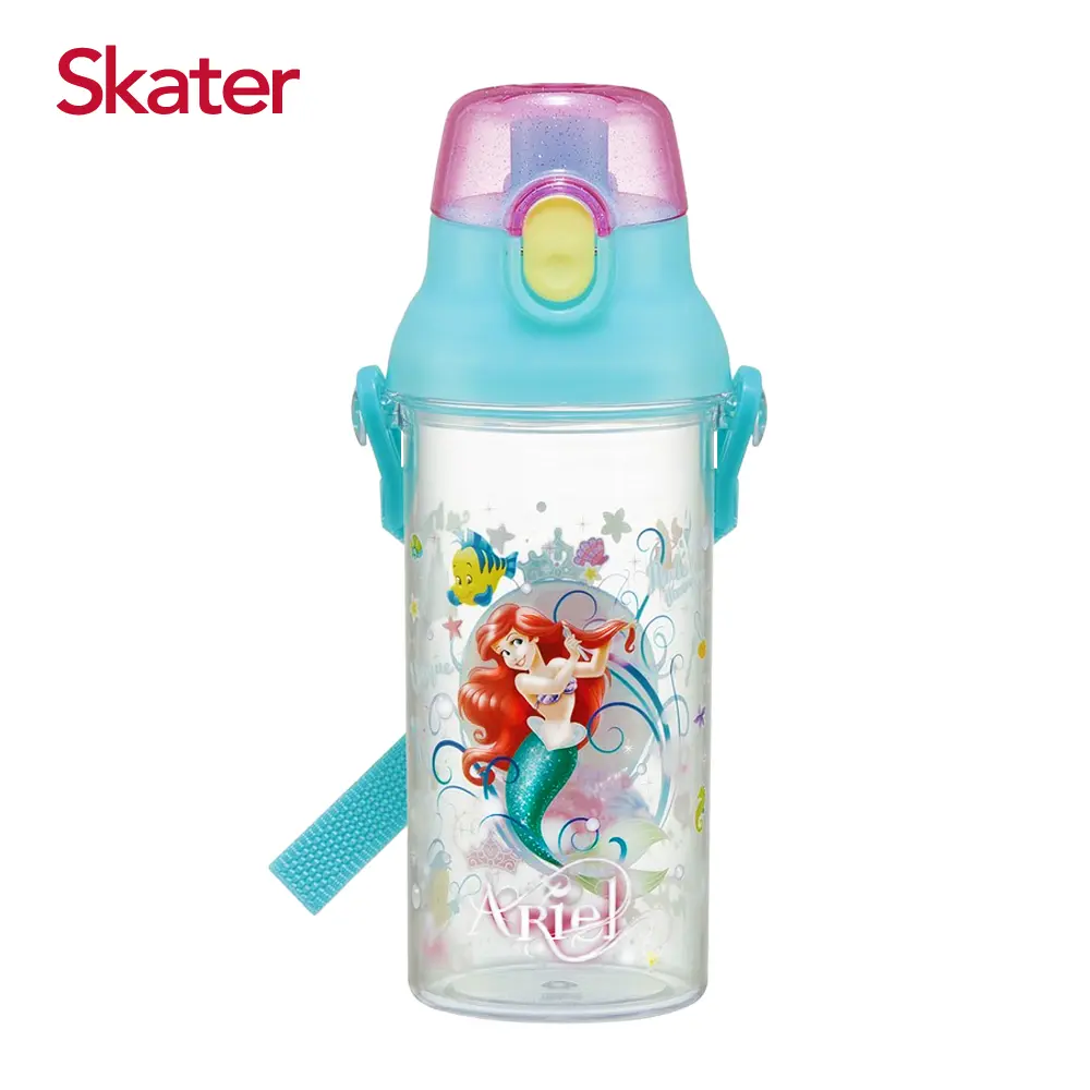 Skater直飲透明水壺/ 480ml/ 小美人魚Ariel