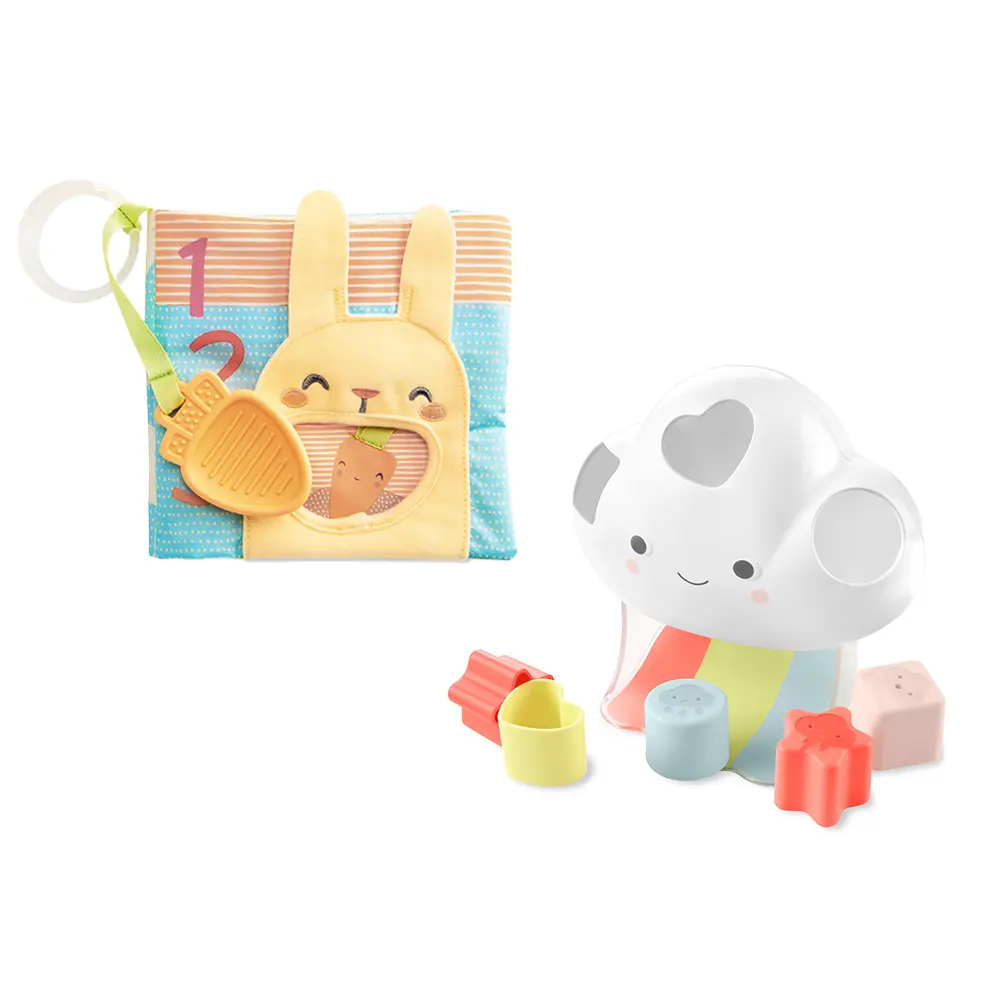 美國 SKIP HOP SLC感統心情配對樂+快樂農場互動布書