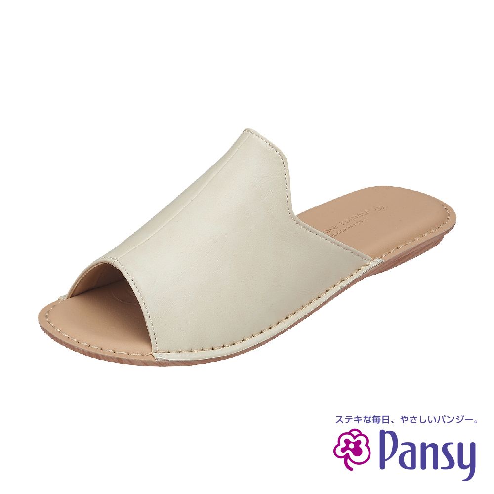 PANSY 大地色女室內拖鞋 (9224)/ 象牙白/ S
