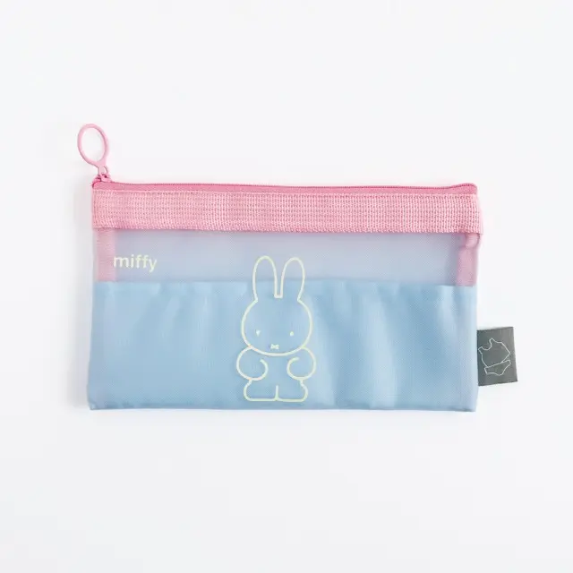 日本 GreenFlash 網狀筆袋/ miffy 第6彈/ 藍