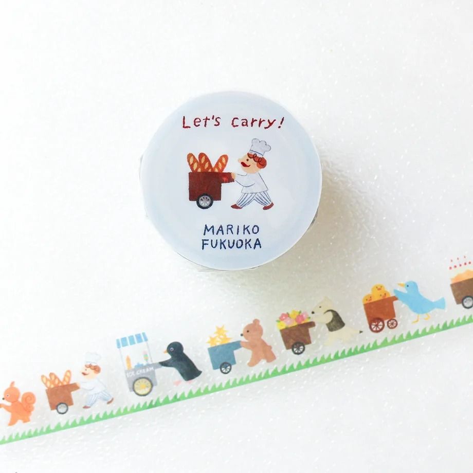 日本 cozyca products 透明裝飾膠帶/ Mariko Fukuoka/ 一起加油！
