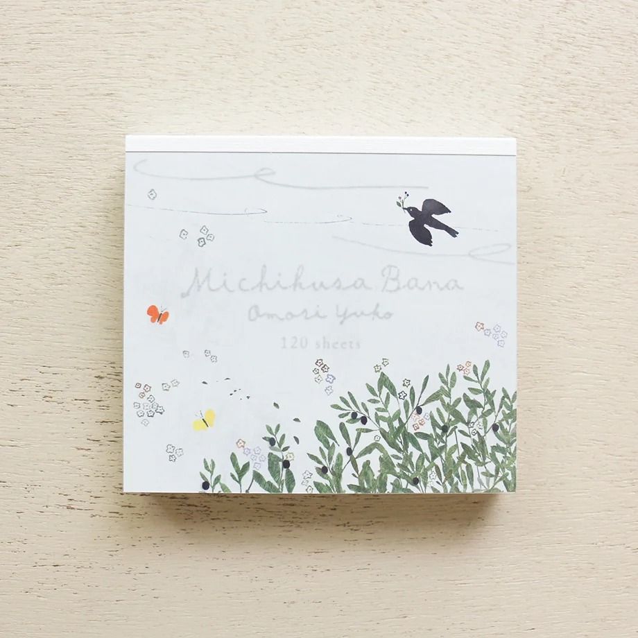 日本 cozyca products 方型便條紙/ Omori Yuko/ Michikusa Bana