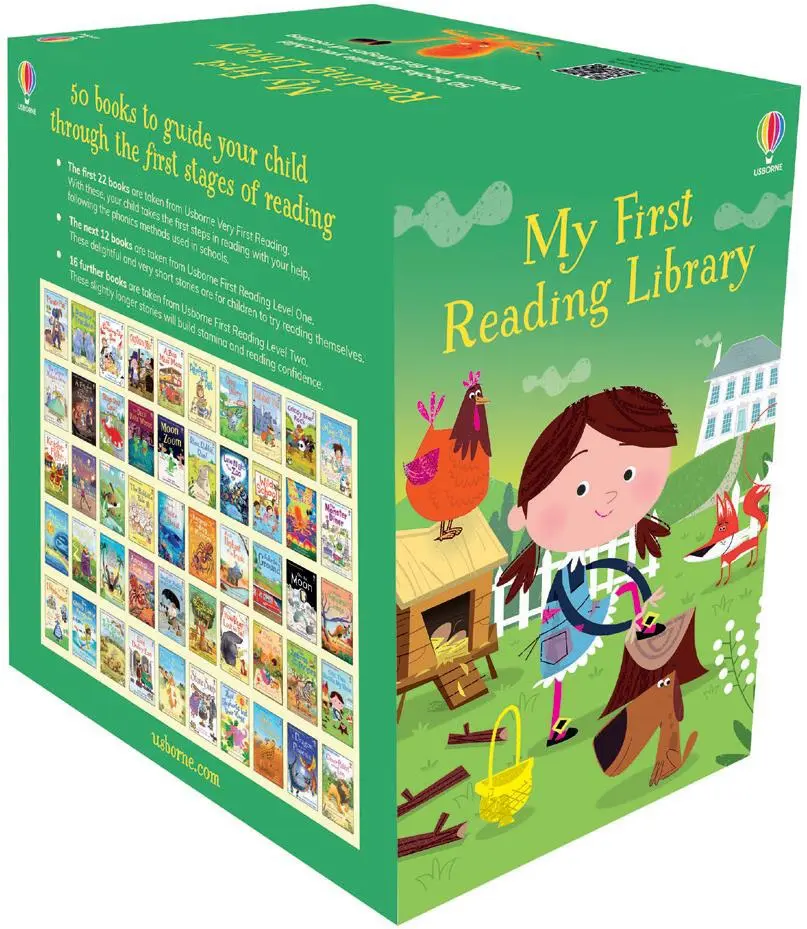 Usborne超人氣英語分級讀本重磅回歸➤My First Reading Library (+QR Codes/50冊合售)