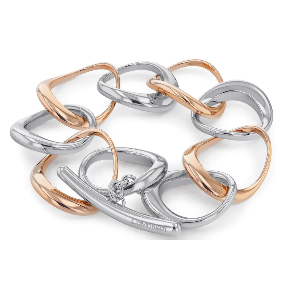 Calvin Klein 凱文克萊 CK Warped Rings 可調式手鍊-雙色 35000007