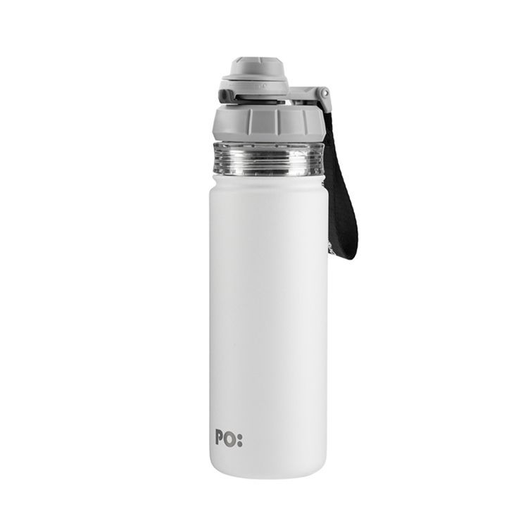 PO:Selected丹麥醇泡兩用咖啡泡茶保溫杯/ 550ml/ 白