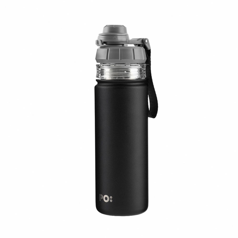 PO:Selected丹麥醇泡兩用咖啡泡茶保溫杯/ 550ml/ 黑