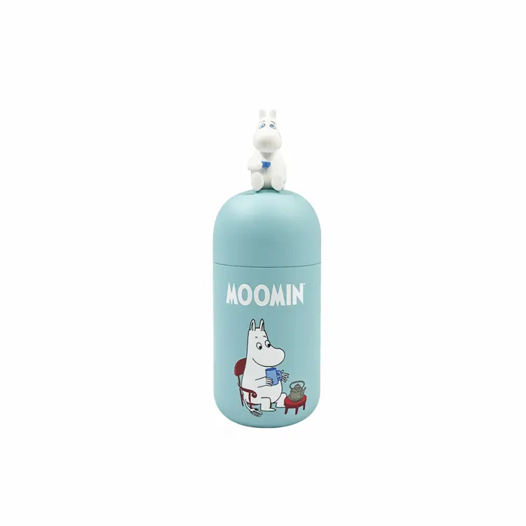PO:Selected丹麥POxMOOMIN膠囊保溫杯/ 220ml/ 天空藍