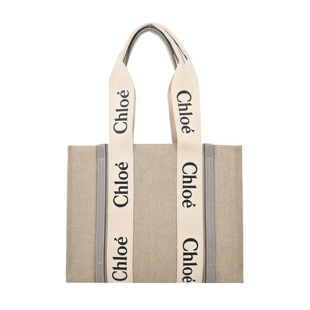 Chloe Woody tote bag帆布托特包中號/平行輸入/ 灰色