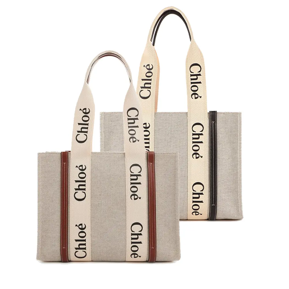 Chloe Woody tote bag帆布托特包中號/平行輸入/ 海軍藍