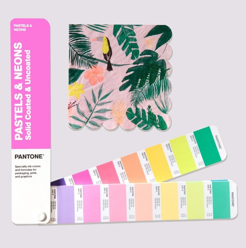Pantone粉彩色&霓虹色指南: 光面銅版紙&膠版紙 Pastels & Neons Guide: Coated & Uncoated
