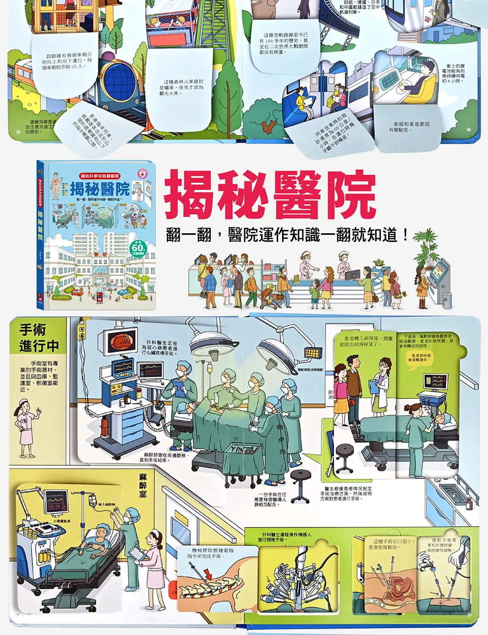 趣味科學知識翻翻書: 揭秘醫院