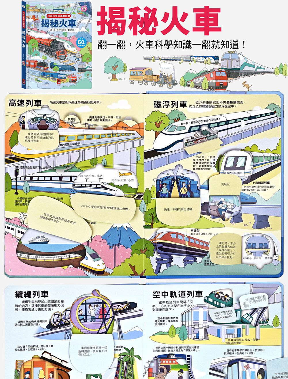 趣味科學知識翻翻書: 揭秘火車