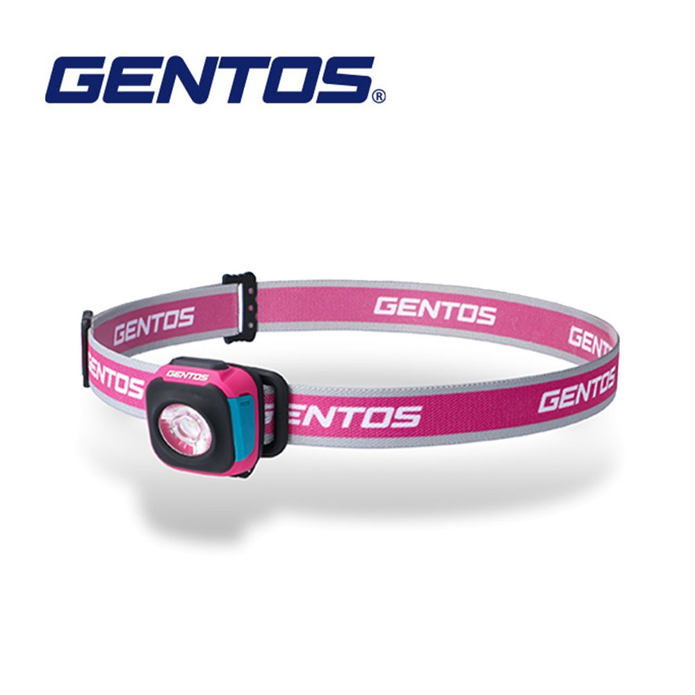 【Gentos】CP四季配色輕便型頭燈-USB充電 260流明 IPX4/ 粉紅