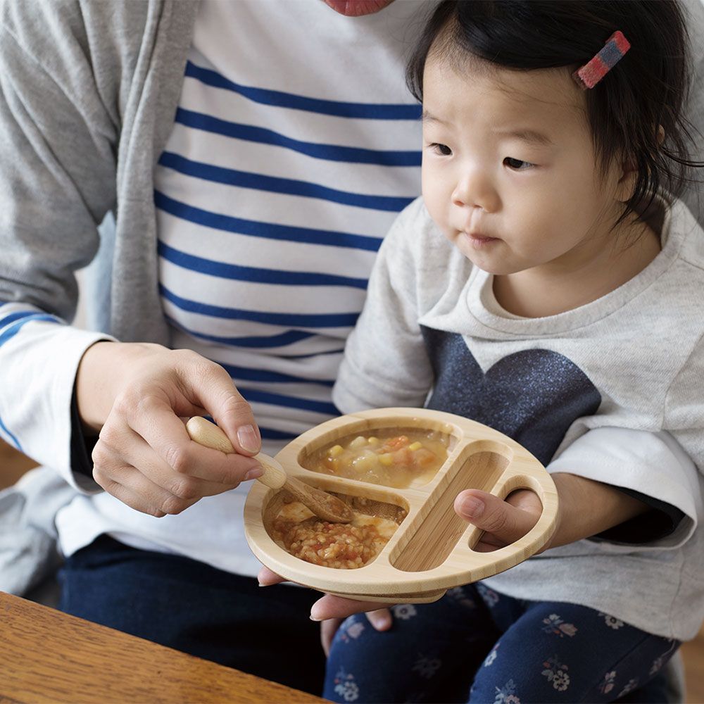 agney 孟宗竹餐盤組 -副食品專用餵食盤(附S湯匙)