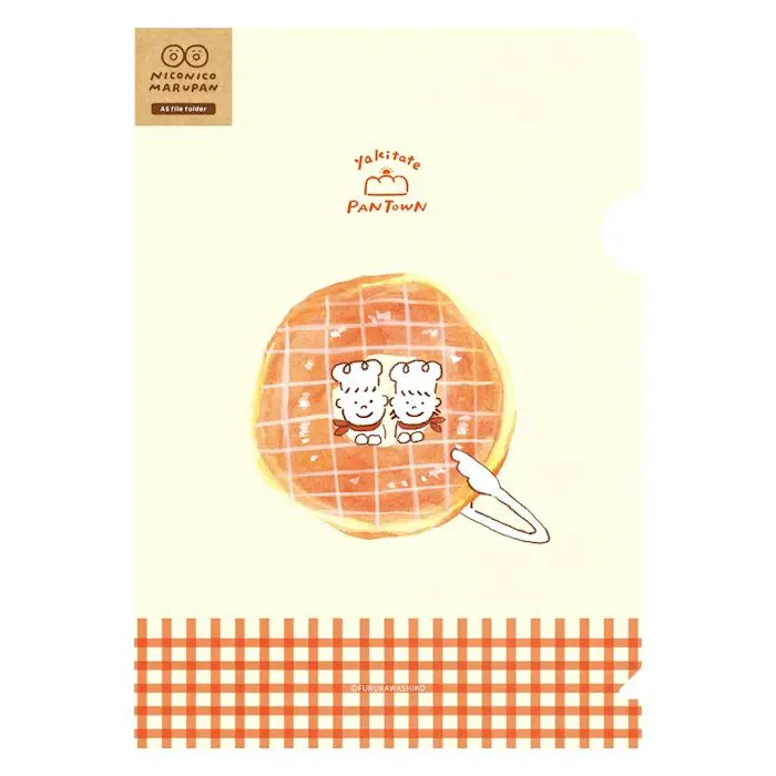 日本 Wa-Life 麵包王國系列 L型資料夾/ A5/ 圓圓麵包