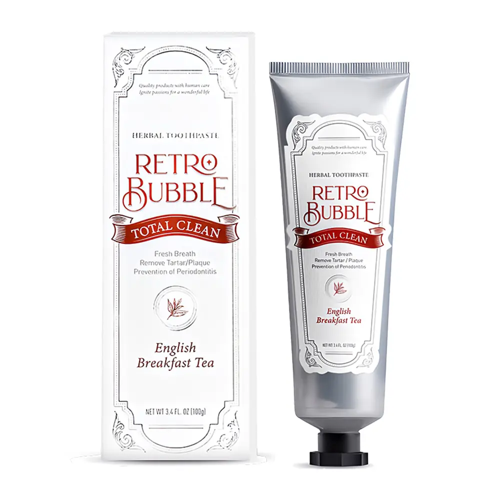 RETRO BUBBLE全效清潔草本精品牙膏/ 英式早餐茶口味/ 100g
