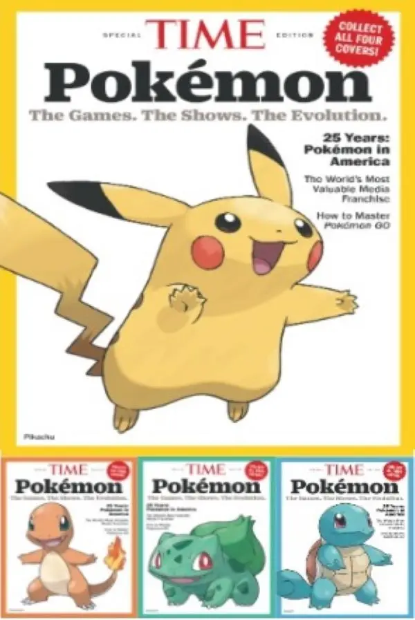 TIME時代特刊: Time Pokémon寶可夢25週年特刊-4封面套組 (4冊合售)