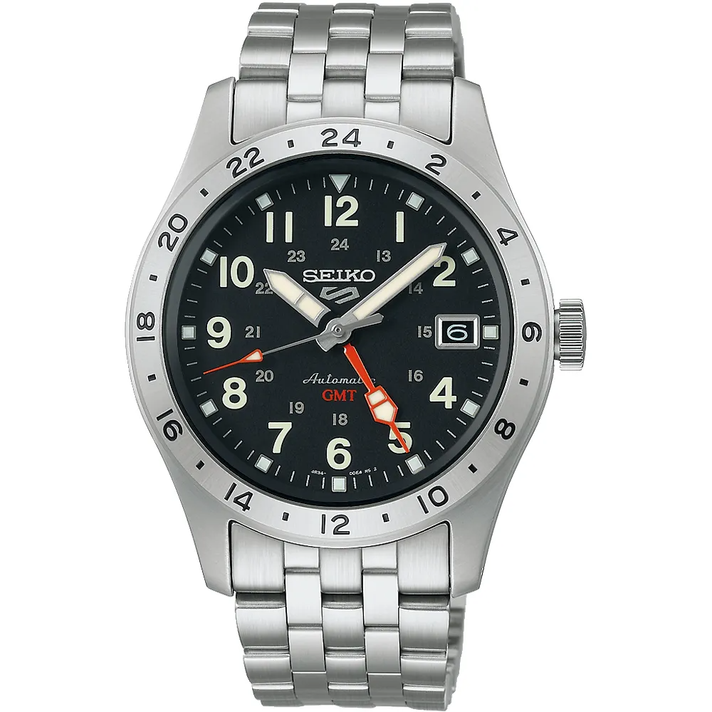 SEIKO 精工 5 Sports Field 系列 GMT機械錶-39.4mm(SSK023K1/4R34-00C0D)