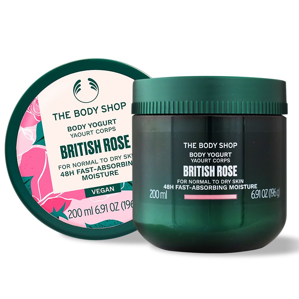 THE BODY SHOP 英皇玫瑰嫩膚保水美肌優格(200ml)-平行輸入