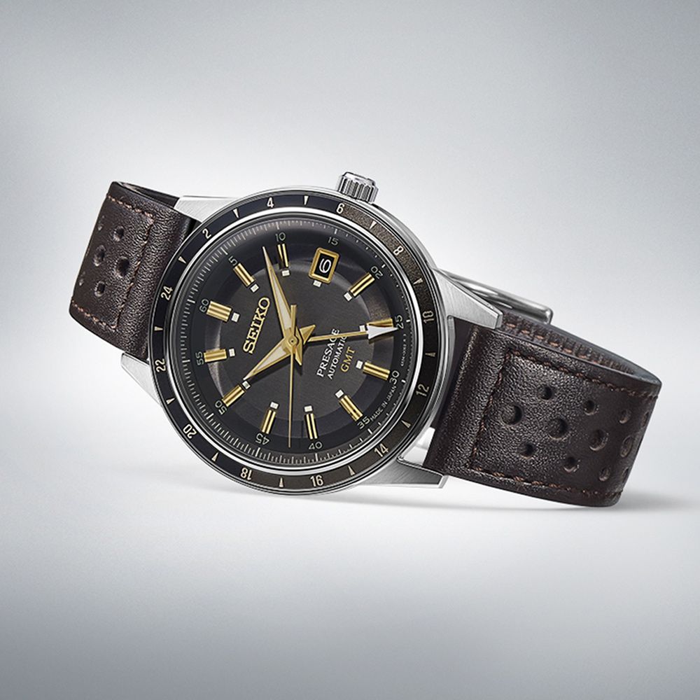 SEIKO 精工 Presage Style60's系列 GMT機械錶-40.8mm SSK013J1 4R34-00B0J