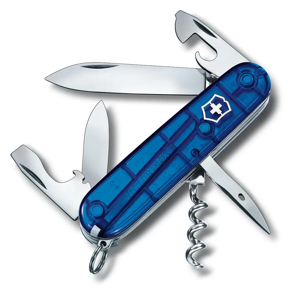 VICTORINOX 瑞士維氏 12用Spartan系列瑞士刀(91mm)-透明藍