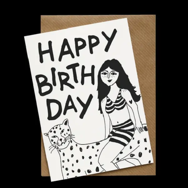 比利時 helen b 卡片/ happy birthday jaguar girl