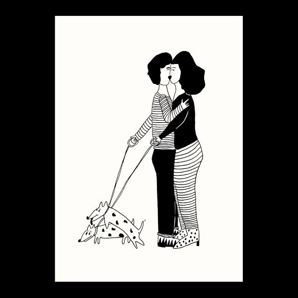 比利時 helen b 明信片/ horny dogs