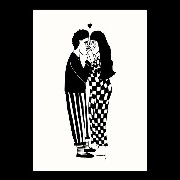 比利時 helen b 明信片/ secret kissers