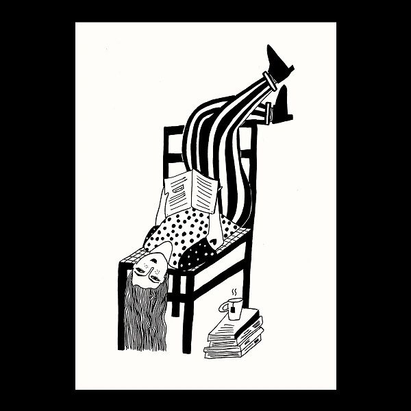 比利時 helen b 明信片/ book lady